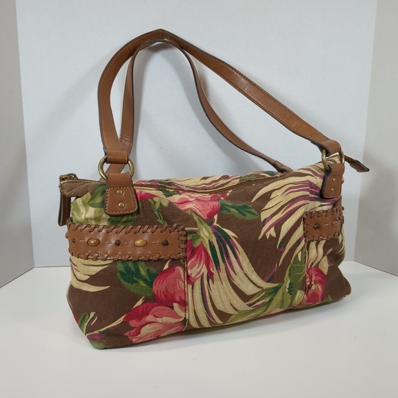 Relic floral fabric, beaded shoulder bag - Picture 3 of 9